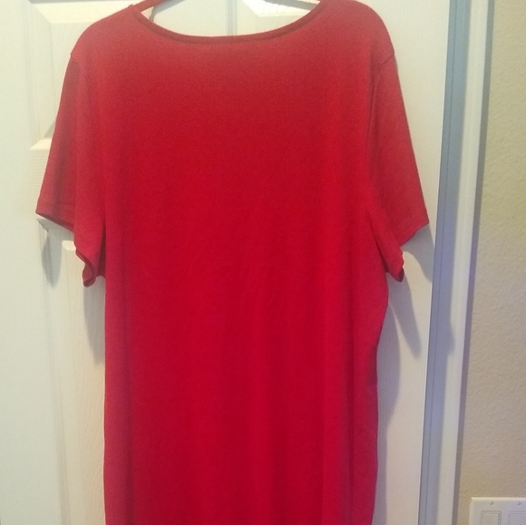 Karen Scott 3X Red 100 Percent Cotton Dress - Picture 6 of 8